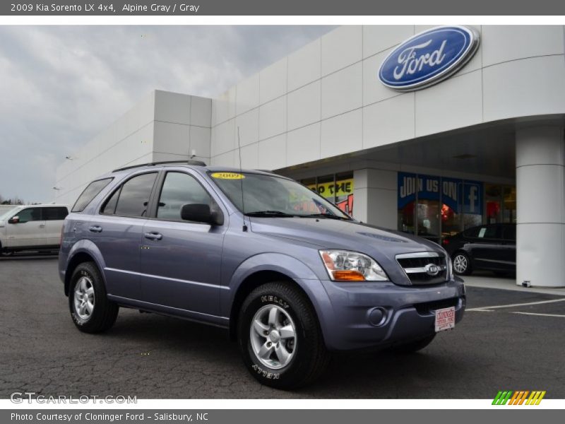 Alpine Gray / Gray 2009 Kia Sorento LX 4x4