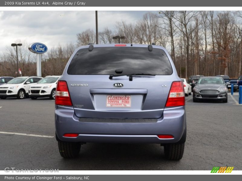 Alpine Gray / Gray 2009 Kia Sorento LX 4x4