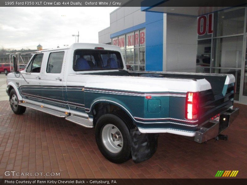 Oxford White / Grey 1995 Ford F350 XLT Crew Cab 4x4 Dually