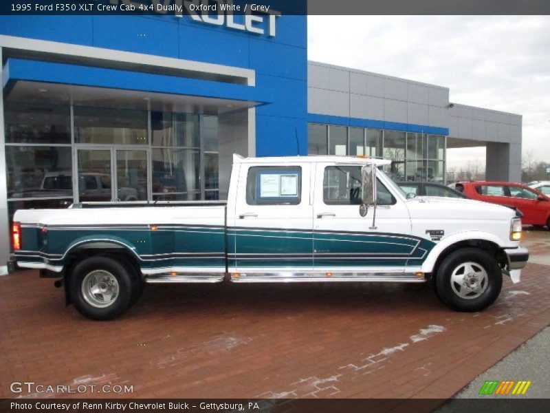 Oxford White / Grey 1995 Ford F350 XLT Crew Cab 4x4 Dually