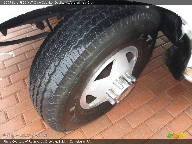 Oxford White / Grey 1995 Ford F350 XLT Crew Cab 4x4 Dually