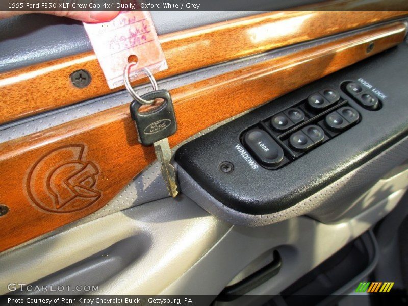 Oxford White / Grey 1995 Ford F350 XLT Crew Cab 4x4 Dually
