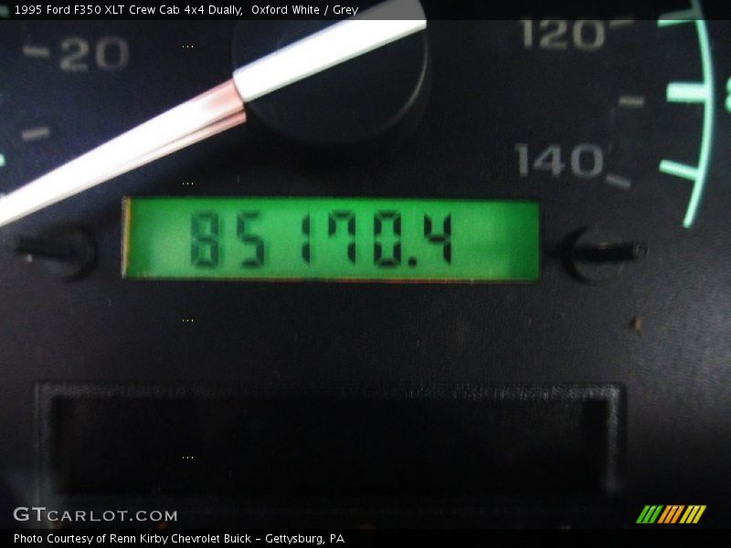 Oxford White / Grey 1995 Ford F350 XLT Crew Cab 4x4 Dually