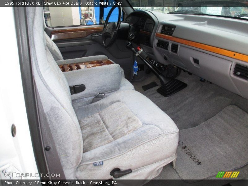 Oxford White / Grey 1995 Ford F350 XLT Crew Cab 4x4 Dually