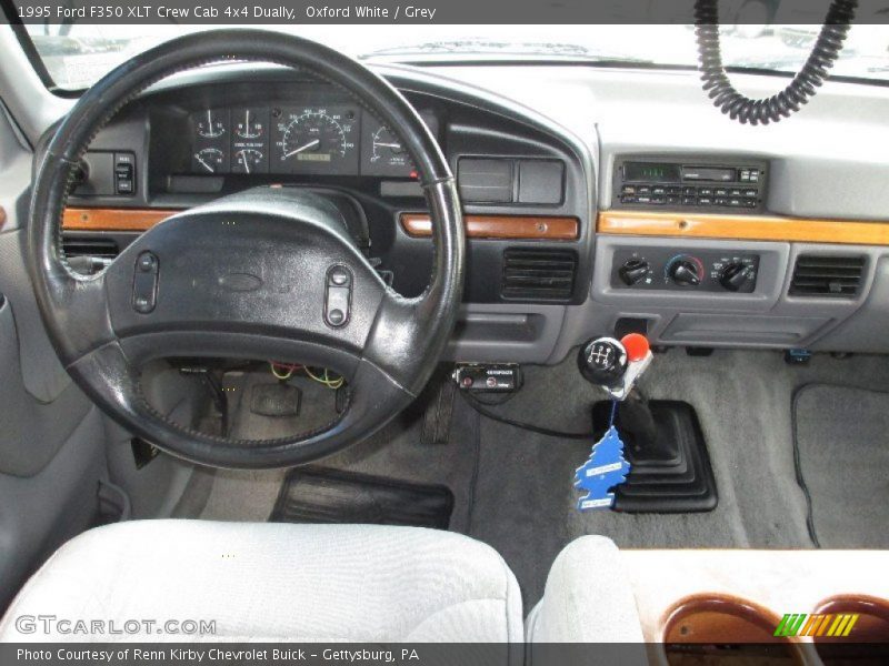 Oxford White / Grey 1995 Ford F350 XLT Crew Cab 4x4 Dually