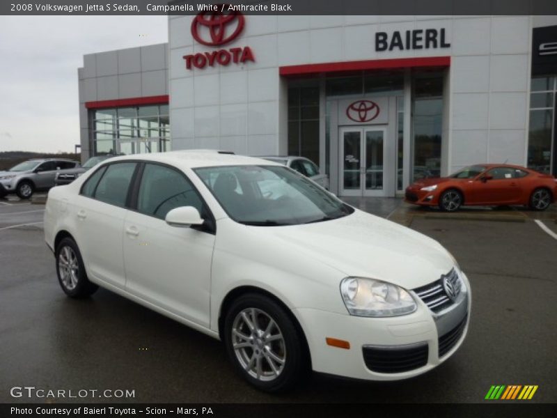 Campanella White / Anthracite Black 2008 Volkswagen Jetta S Sedan