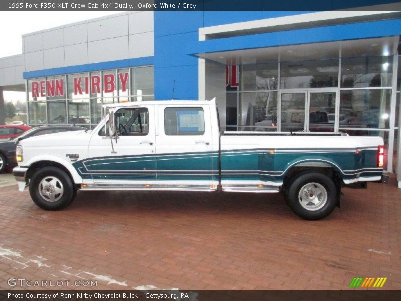 Oxford White / Grey 1995 Ford F350 XLT Crew Cab 4x4 Dually