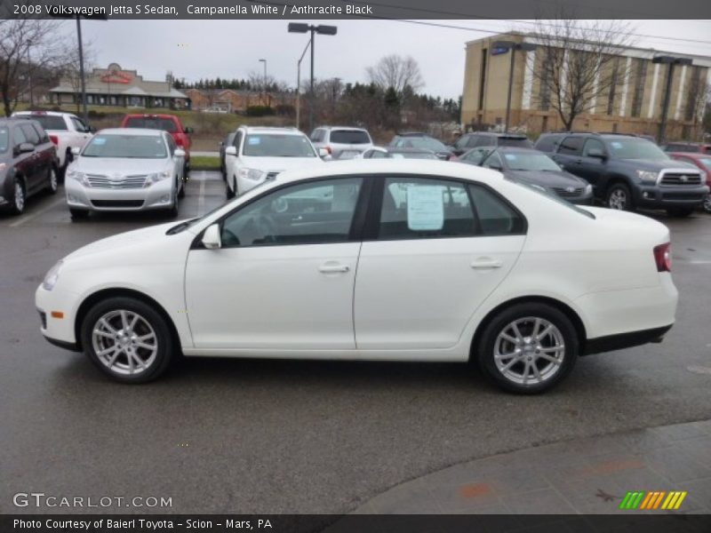 Campanella White / Anthracite Black 2008 Volkswagen Jetta S Sedan
