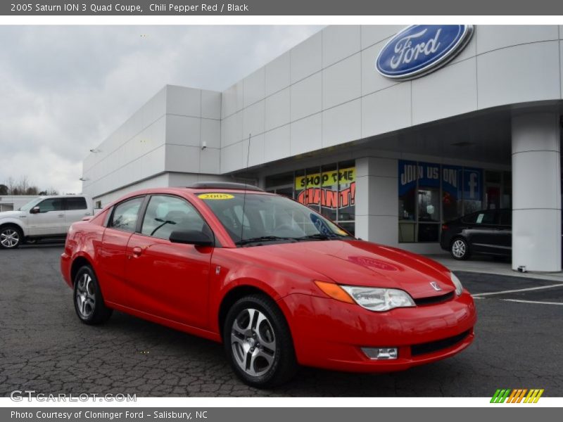 Chili Pepper Red / Black 2005 Saturn ION 3 Quad Coupe