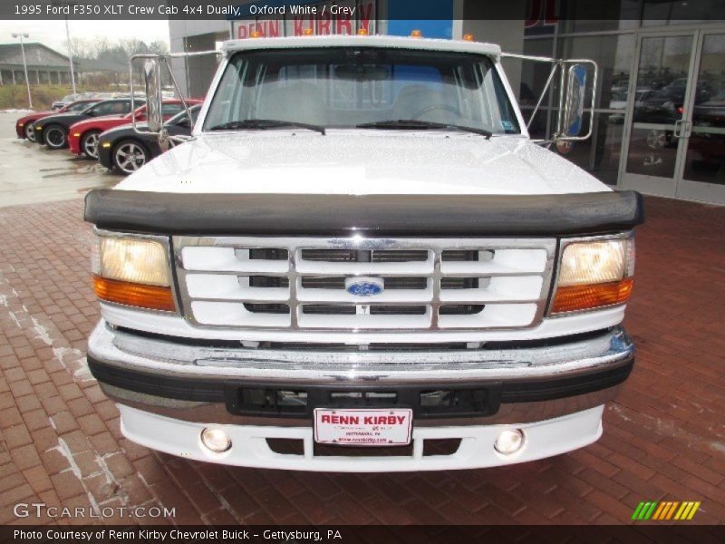 Oxford White / Grey 1995 Ford F350 XLT Crew Cab 4x4 Dually