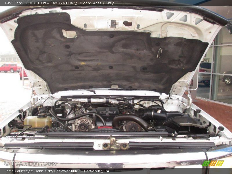 Oxford White / Grey 1995 Ford F350 XLT Crew Cab 4x4 Dually