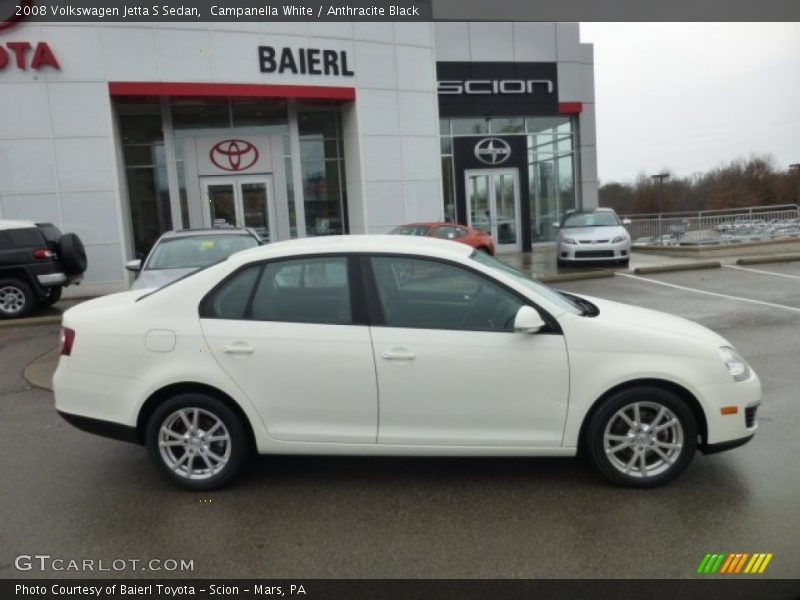 Campanella White / Anthracite Black 2008 Volkswagen Jetta S Sedan