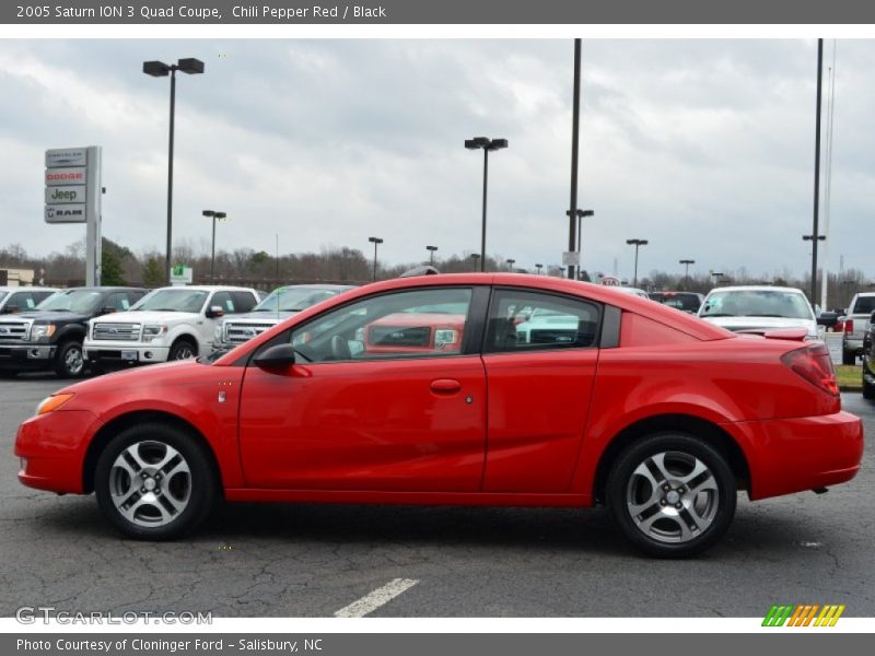 Chili Pepper Red / Black 2005 Saturn ION 3 Quad Coupe
