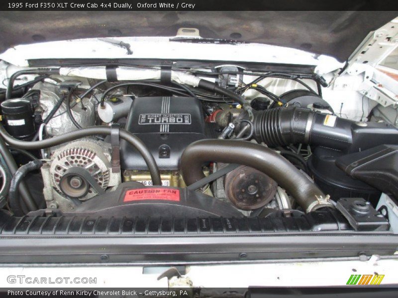 Oxford White / Grey 1995 Ford F350 XLT Crew Cab 4x4 Dually
