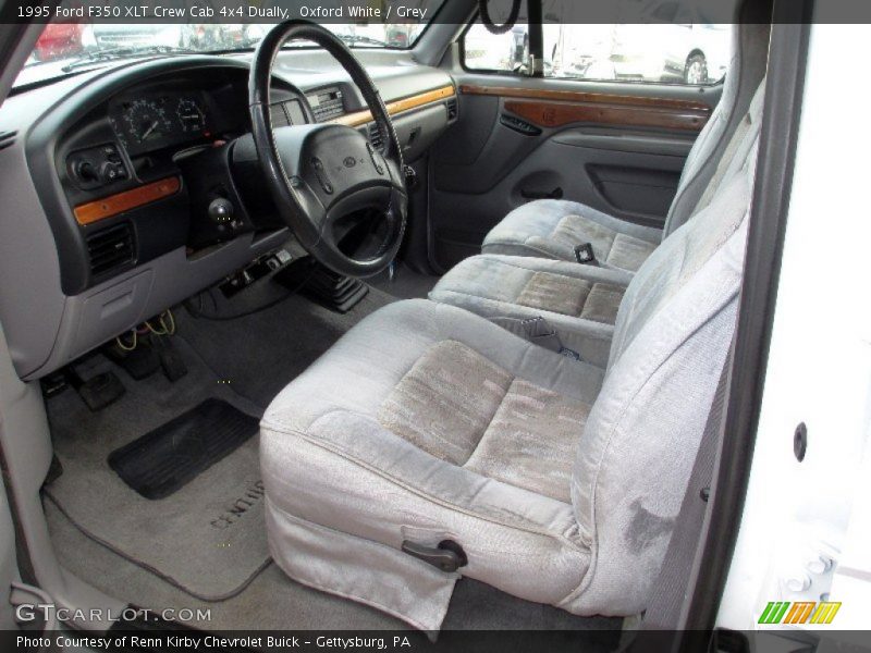 Oxford White / Grey 1995 Ford F350 XLT Crew Cab 4x4 Dually
