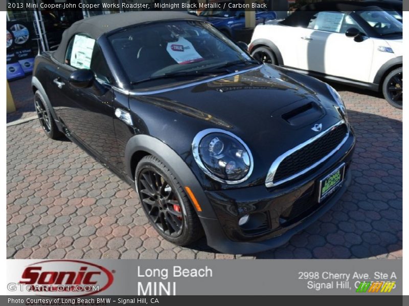 Midnight Black Metallic / Carbon Black 2013 Mini Cooper John Cooper Works Roadster