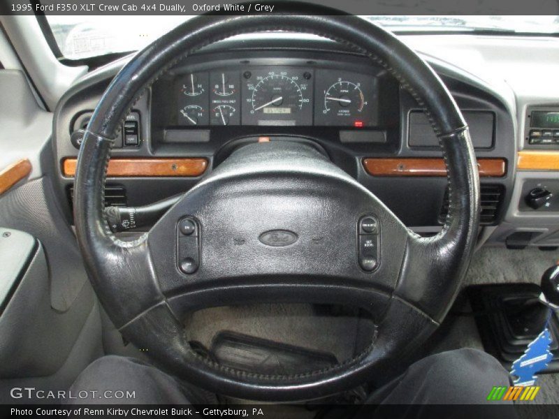 Oxford White / Grey 1995 Ford F350 XLT Crew Cab 4x4 Dually