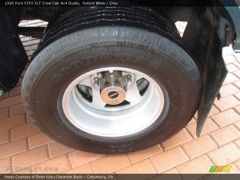 Oxford White / Grey 1995 Ford F350 XLT Crew Cab 4x4 Dually