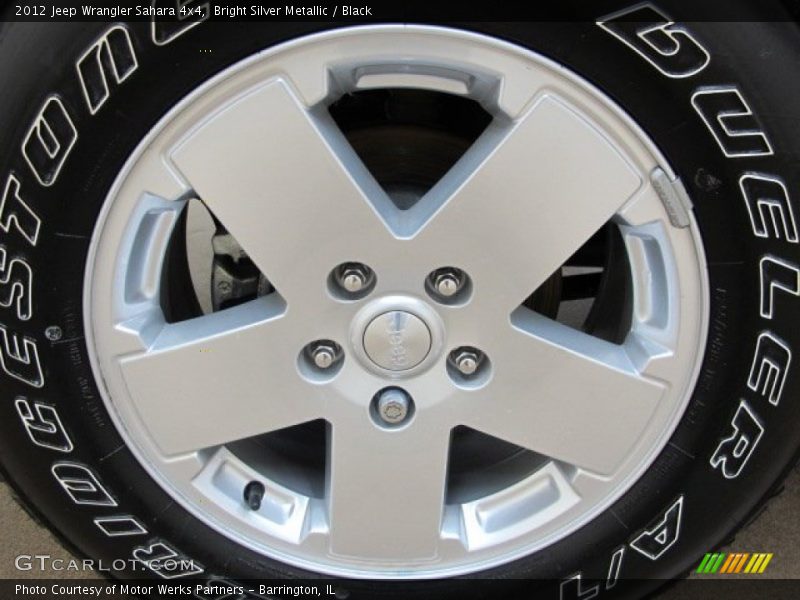 Bright Silver Metallic / Black 2012 Jeep Wrangler Sahara 4x4