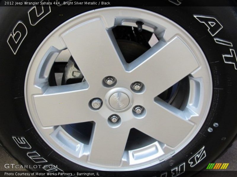 Bright Silver Metallic / Black 2012 Jeep Wrangler Sahara 4x4