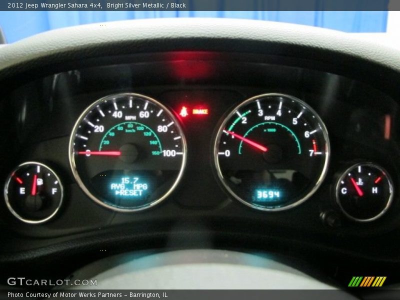 Bright Silver Metallic / Black 2012 Jeep Wrangler Sahara 4x4