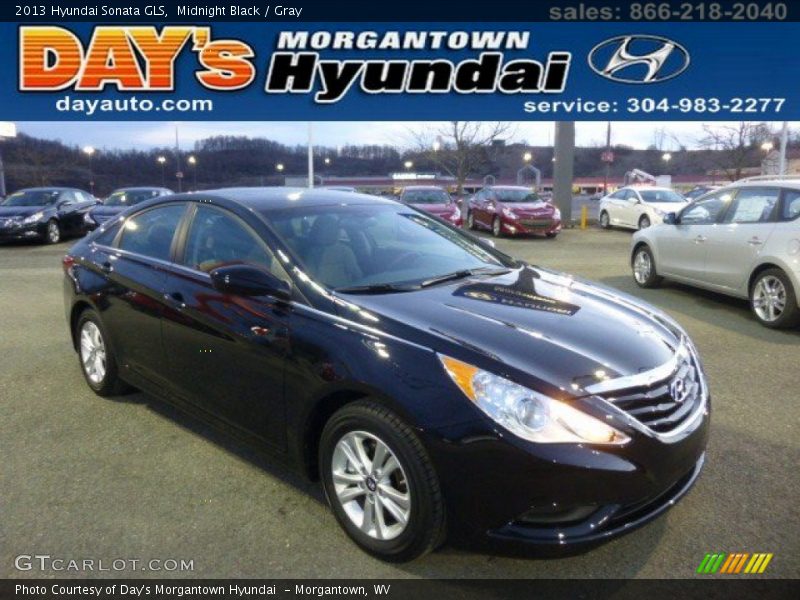 Midnight Black / Gray 2013 Hyundai Sonata GLS