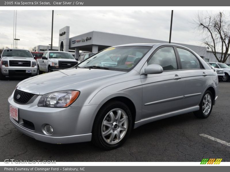 Clear Silver / Gray 2005 Kia Spectra SX Sedan