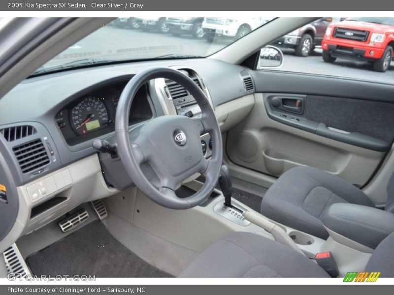 Clear Silver / Gray 2005 Kia Spectra SX Sedan