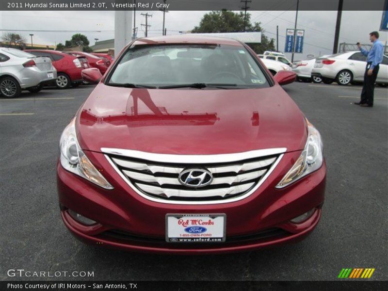 Venetian Red / Gray 2011 Hyundai Sonata Limited 2.0T