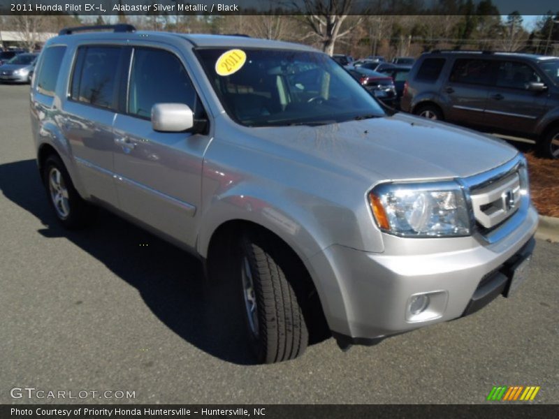 Alabaster Silver Metallic / Black 2011 Honda Pilot EX-L
