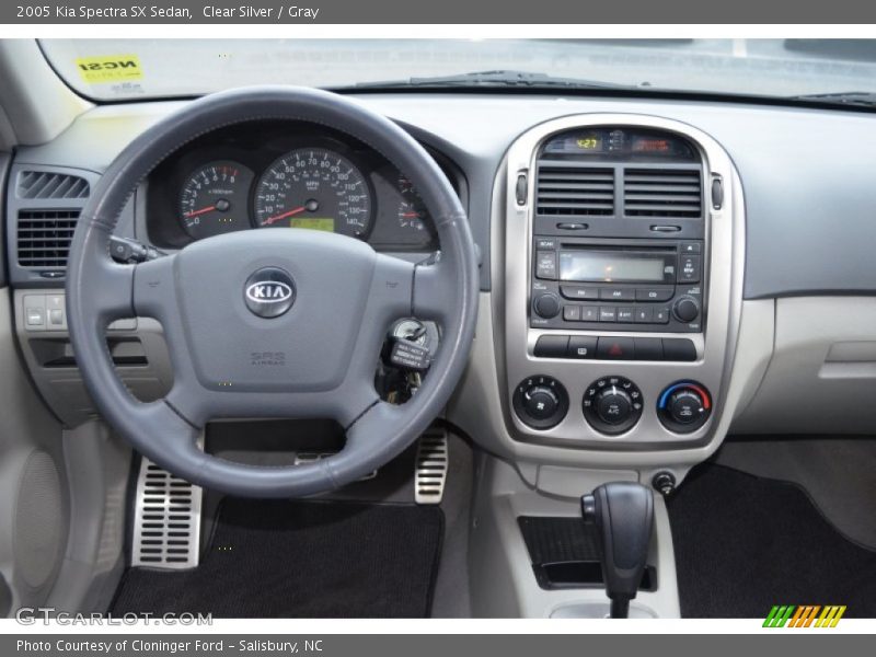Clear Silver / Gray 2005 Kia Spectra SX Sedan