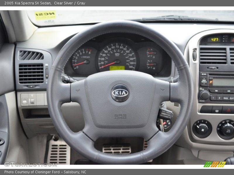 Clear Silver / Gray 2005 Kia Spectra SX Sedan