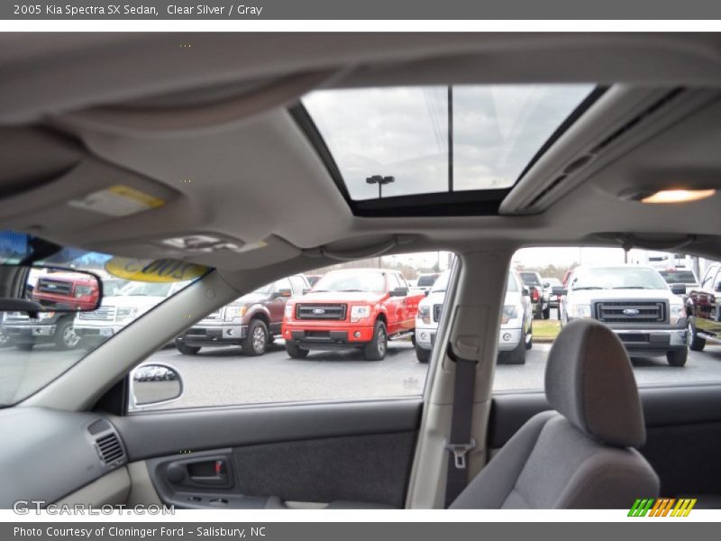 Clear Silver / Gray 2005 Kia Spectra SX Sedan