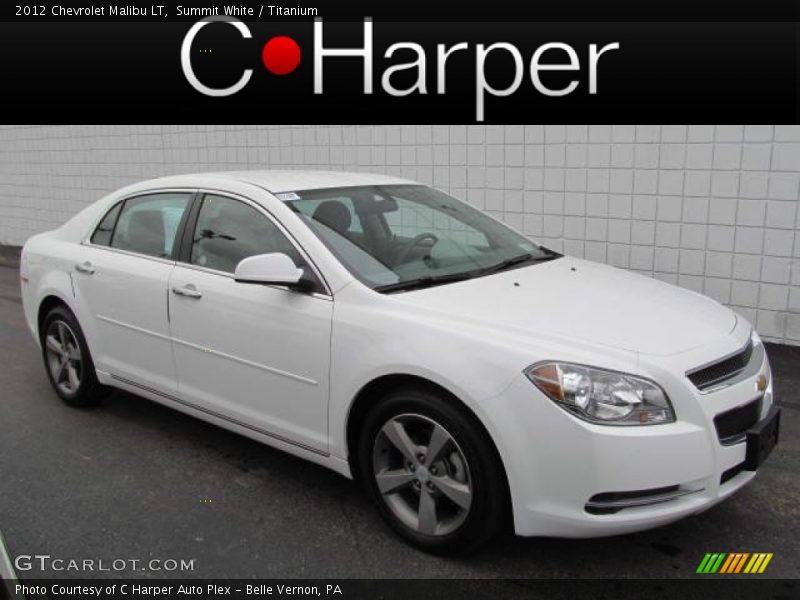 Summit White / Titanium 2012 Chevrolet Malibu LT