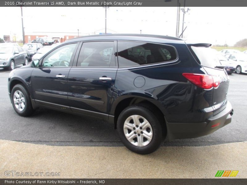 Dark Blue Metallic / Dark Gray/Light Gray 2010 Chevrolet Traverse LS AWD