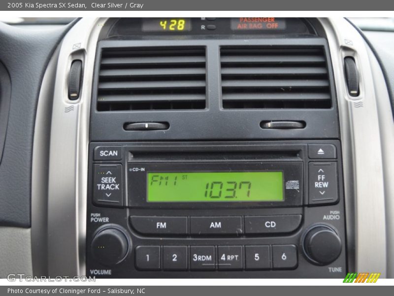 Clear Silver / Gray 2005 Kia Spectra SX Sedan