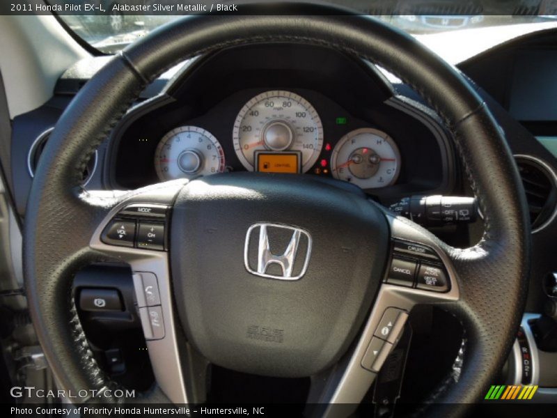 Alabaster Silver Metallic / Black 2011 Honda Pilot EX-L