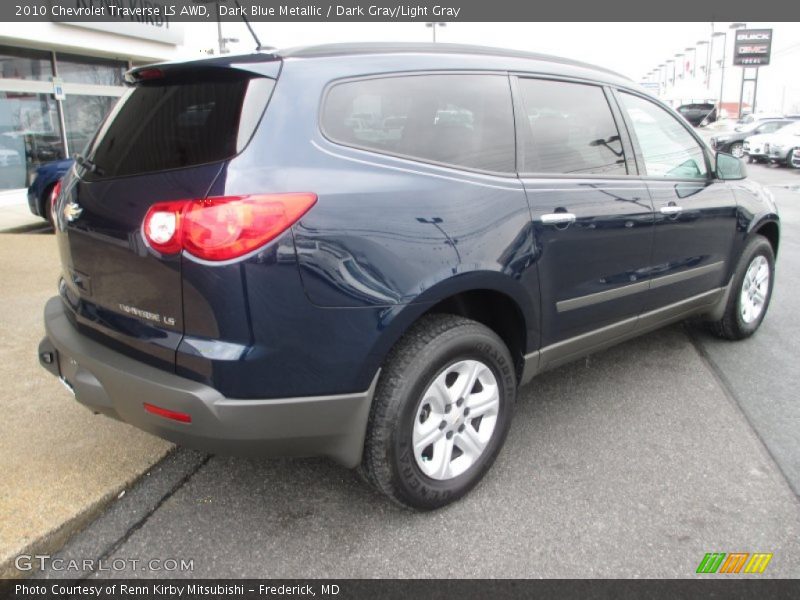 Dark Blue Metallic / Dark Gray/Light Gray 2010 Chevrolet Traverse LS AWD