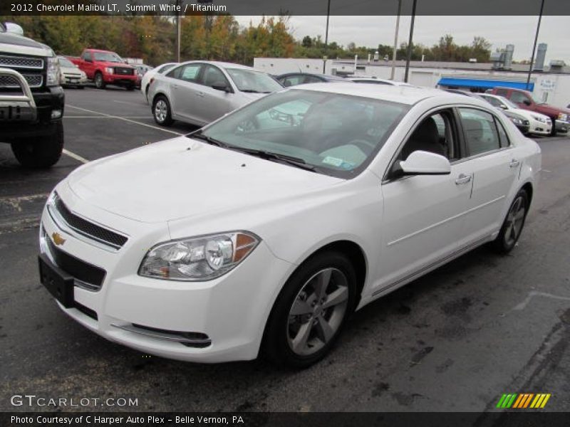 Summit White / Titanium 2012 Chevrolet Malibu LT