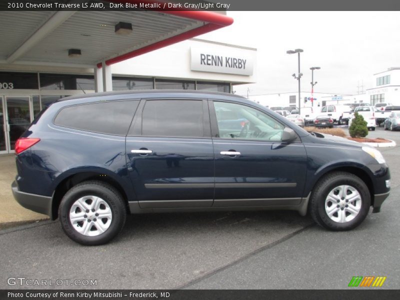 Dark Blue Metallic / Dark Gray/Light Gray 2010 Chevrolet Traverse LS AWD