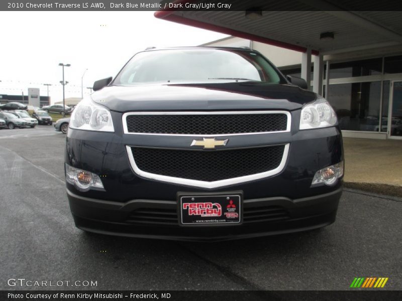 Dark Blue Metallic / Dark Gray/Light Gray 2010 Chevrolet Traverse LS AWD
