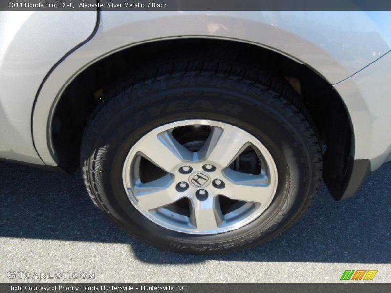 Alabaster Silver Metallic / Black 2011 Honda Pilot EX-L
