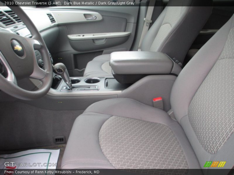 Dark Blue Metallic / Dark Gray/Light Gray 2010 Chevrolet Traverse LS AWD