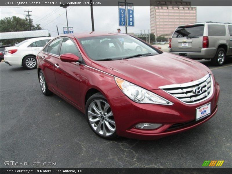 Venetian Red / Gray 2011 Hyundai Sonata Limited 2.0T