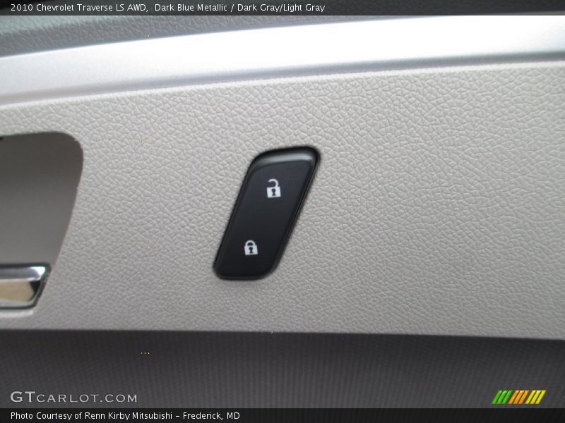 Dark Blue Metallic / Dark Gray/Light Gray 2010 Chevrolet Traverse LS AWD