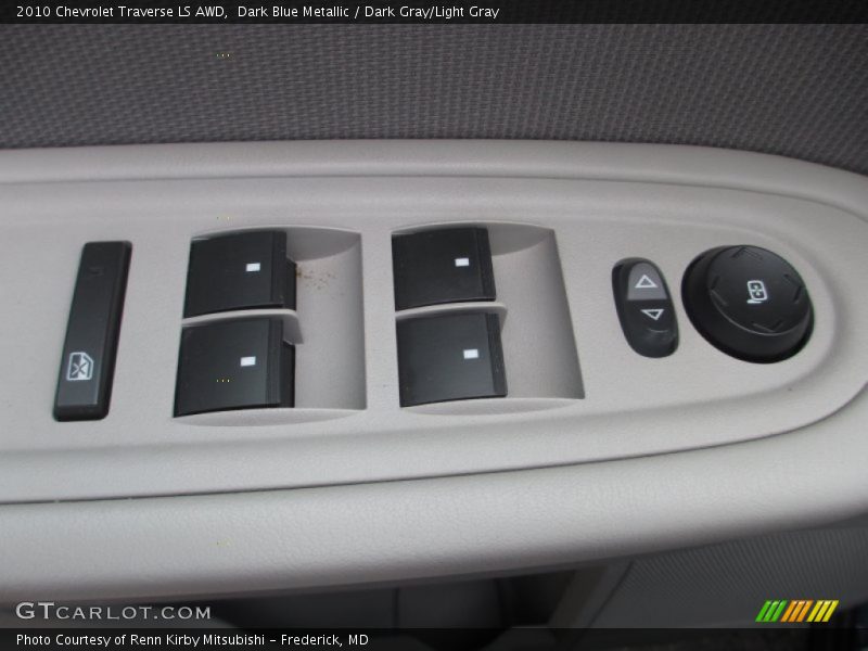 Dark Blue Metallic / Dark Gray/Light Gray 2010 Chevrolet Traverse LS AWD