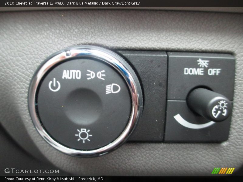 Dark Blue Metallic / Dark Gray/Light Gray 2010 Chevrolet Traverse LS AWD
