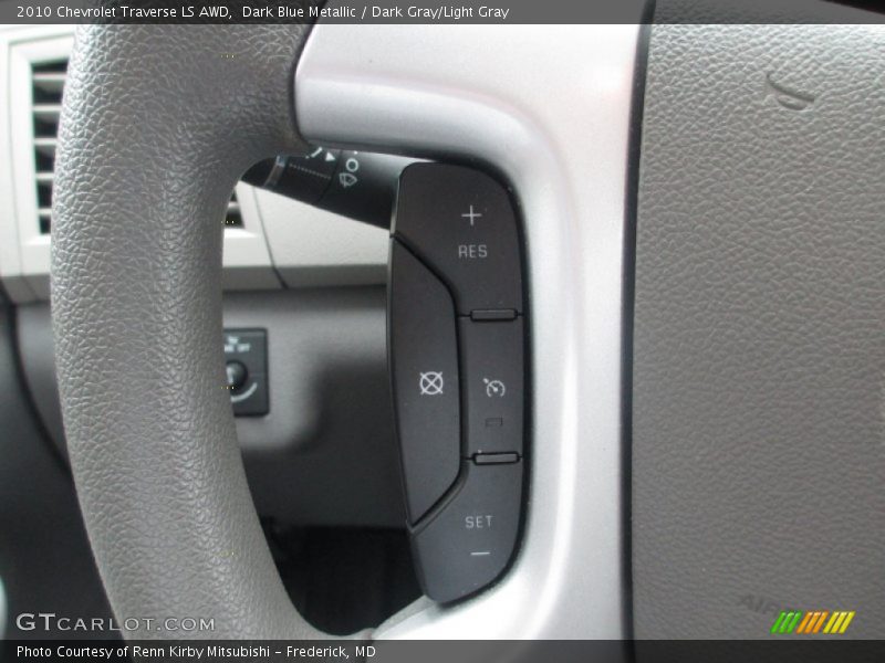 Dark Blue Metallic / Dark Gray/Light Gray 2010 Chevrolet Traverse LS AWD