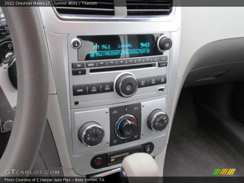 Summit White / Titanium 2012 Chevrolet Malibu LT