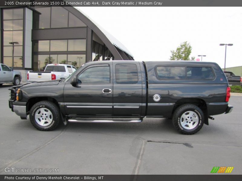 Dark Gray Metallic / Medium Gray 2005 Chevrolet Silverado 1500 LS Extended Cab 4x4